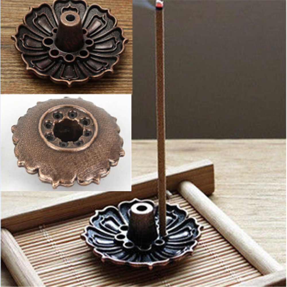Lotus Shape Incense Burner Holder Censer Plate For Stick Cone With 9 Holes One