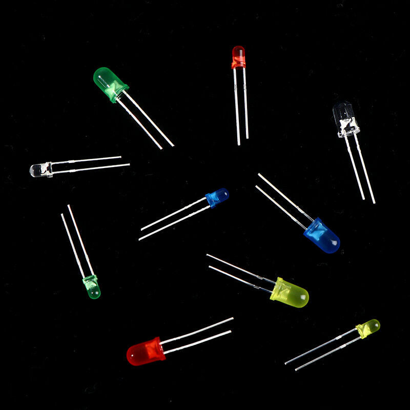 200pcs 3V 20mA Colorful Diodes 3mm LED Light Assorted Kit DIY LEDs Diode SetSJC