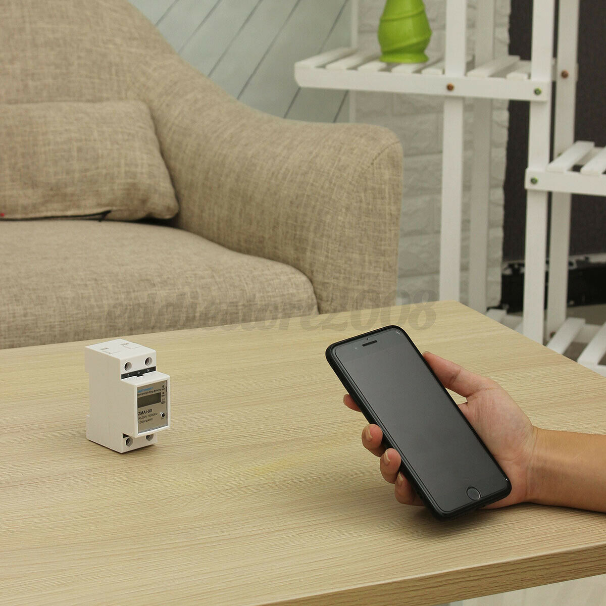 Electric KWh Smart Meter Single-phase Rail Meter Wifi Remote Contro