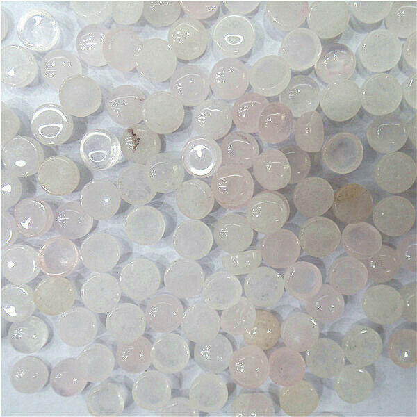 100Pcs 6mm Wholesale Natural Rose Quartz Round Cab Cabochon Accessories HH7095
