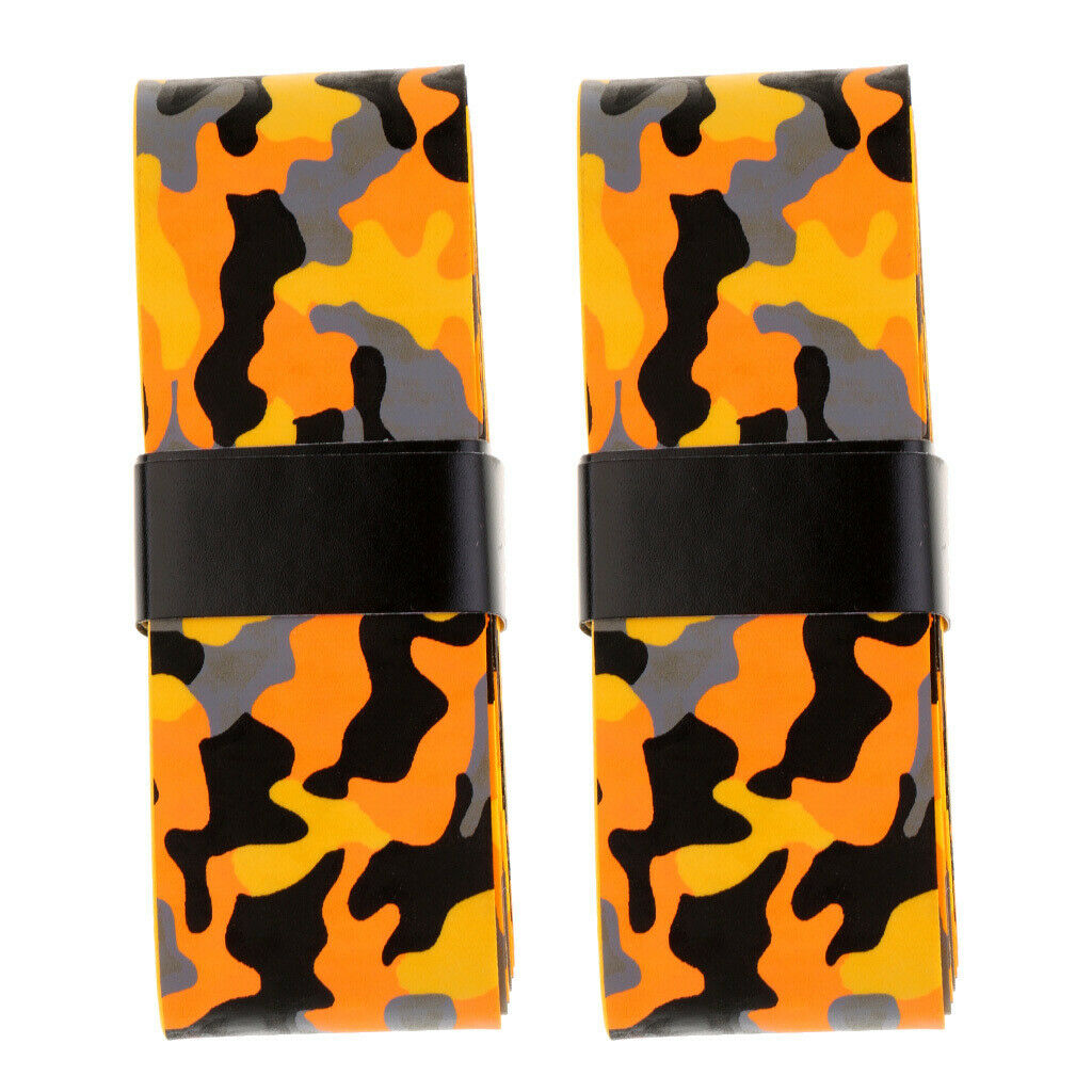 Anti-slip Squash/ Tennis Bat Overgrip Racket Grip Tape Yellow and Orange