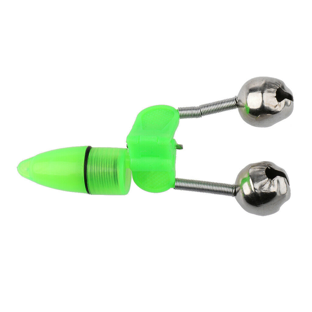 20 Pieces Night Fishing Bite Alarm Twin Bells Clip Alerter Ring Accessory