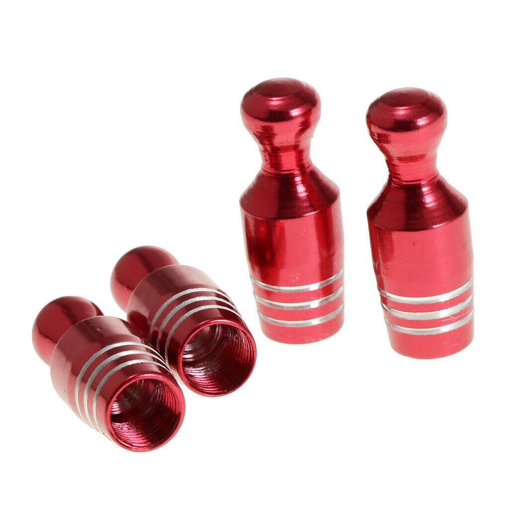 4x Bowling Type Style Universal Motor Car Wheel Tire Air Valve Stems   Dust
