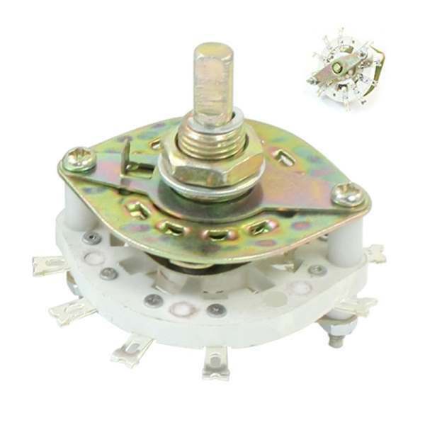 1P10T 1 Pole 10 Position One Deck 11 Pins Band Channel Rotary Switch R9K5K5