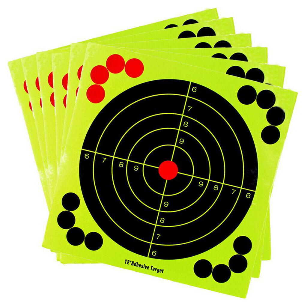 10x 12inch Round Shape Shooting Targets Self Adhesive Gun Range Paster