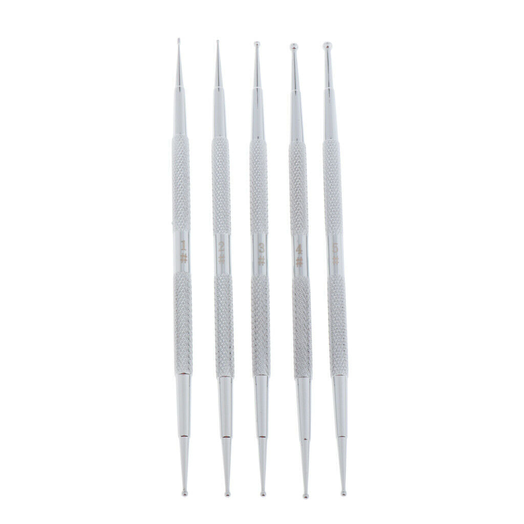 5x 2-Way Nail Dotting Pen Polish Painting Detailing Sticks Drawing DIY Tools