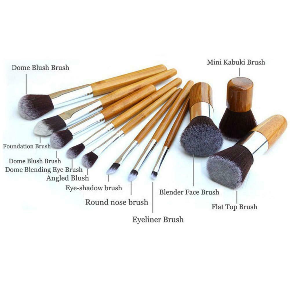 11Pcs Professional Makeup Brush Cosmetic Brushes Tools Kit Foundation Set  @