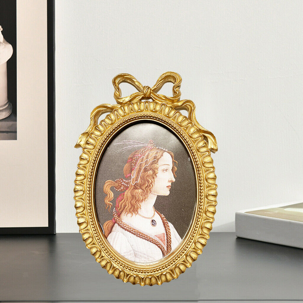Picture Frame Baroque Desktop Photo Holder Bedroom Wall Hanging Home Decor