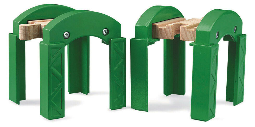 33253 BRIO Stacking Train Track Supports Wooden Railway Accessories 2pcs Age 3+