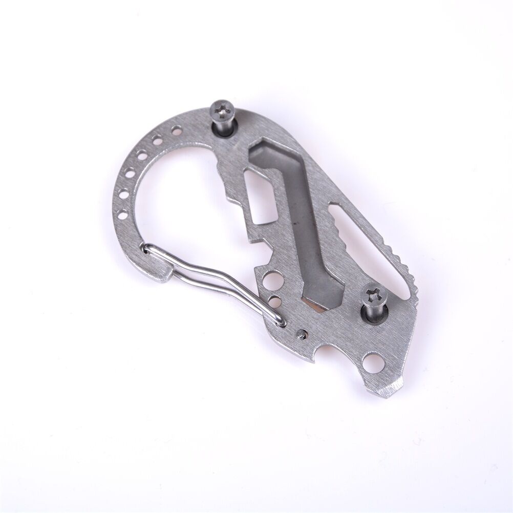 Multi Tool Key Holder Wrench Quickdraw Carabiner Stainless With Bottle Ope.l8