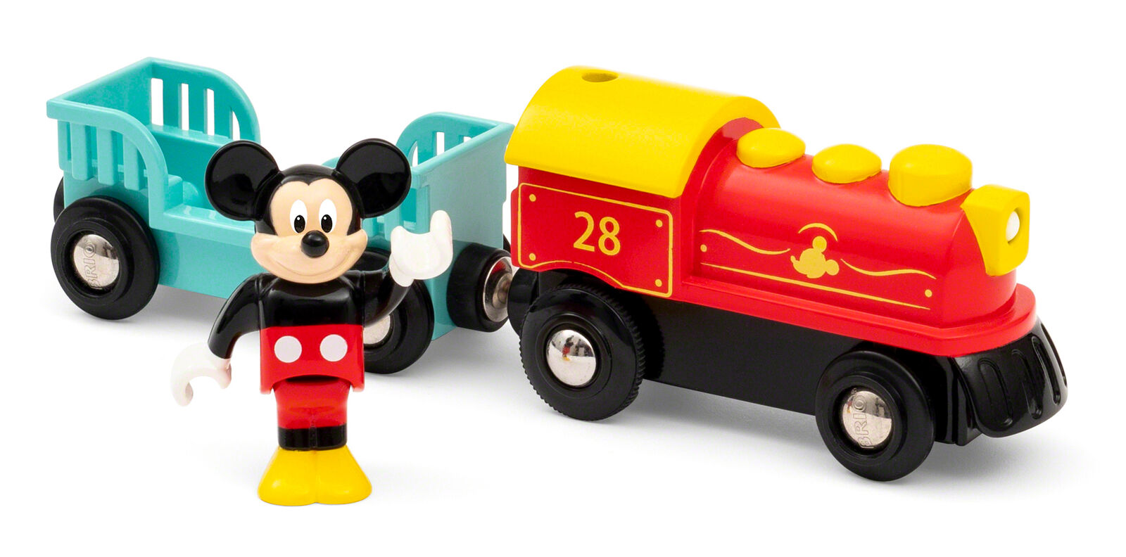 32265 BRIO Disney Mickey Mouse Battery Train Carriage Wooden Railway Age 3 Year+