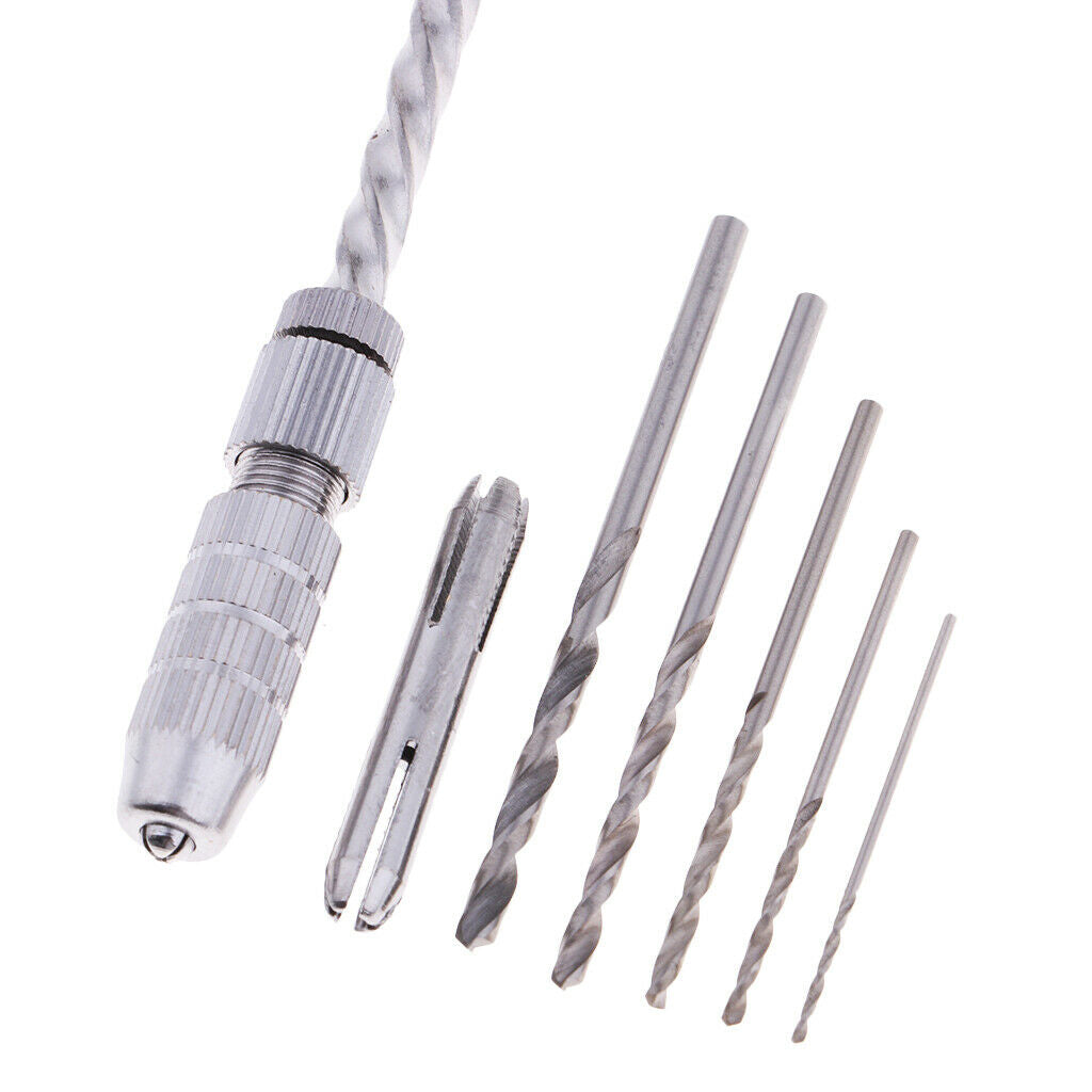 Mini Hand Drill Spiral Pin Vise Twist Chuck Manual Push Watch Jewelry Tool
