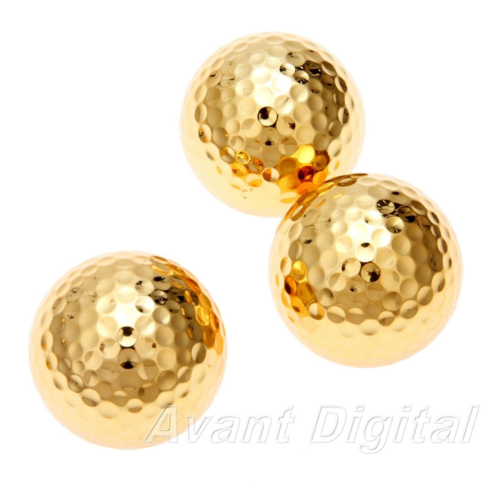 Unique Golden Golf Balls Essential Golf Play Ball Collect Ball 1.68inch 6Pcs/Kit