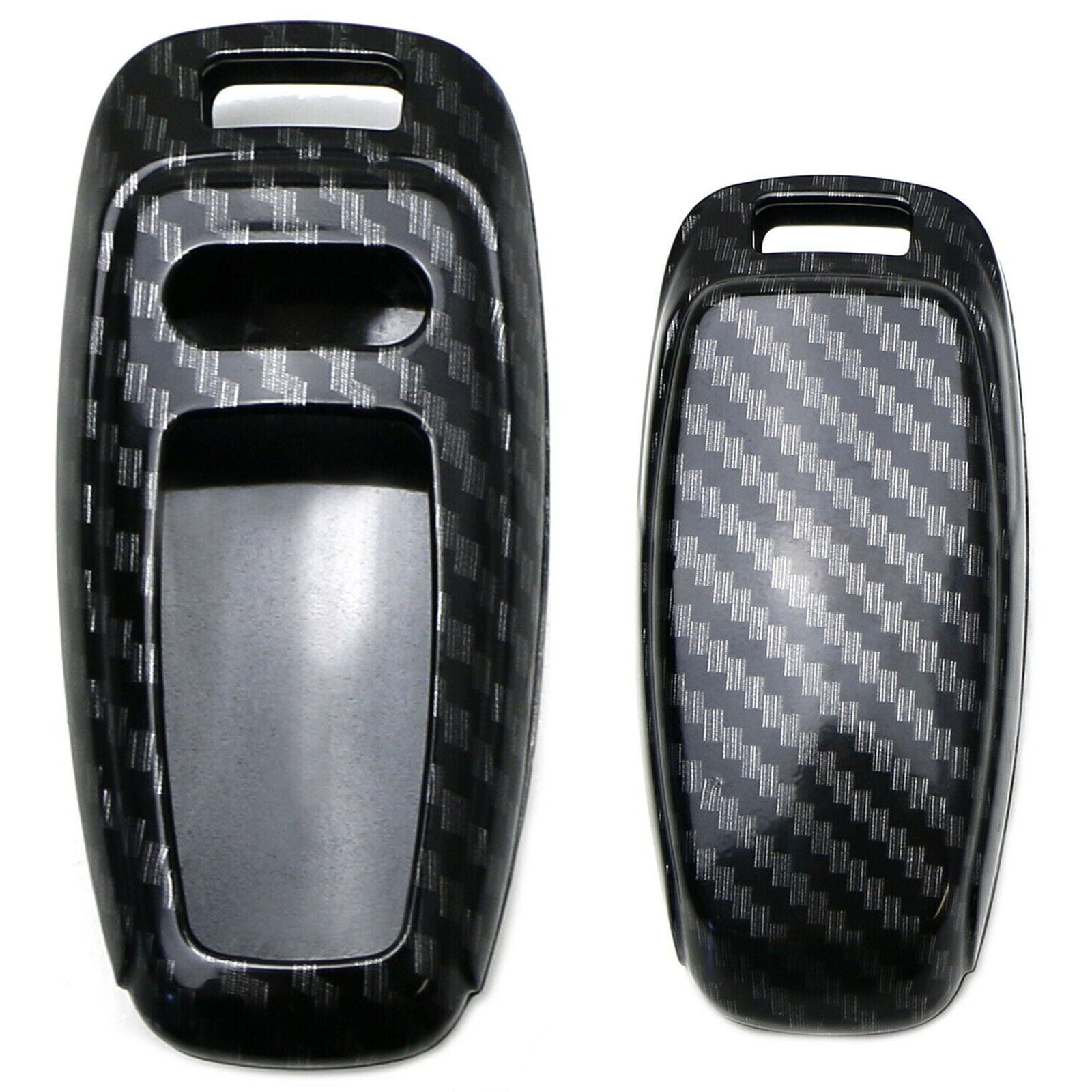 Carbon Fiber Car Smart Key Cases Covers Holder For Audi A6 A7 A8 Q8 2019-2021