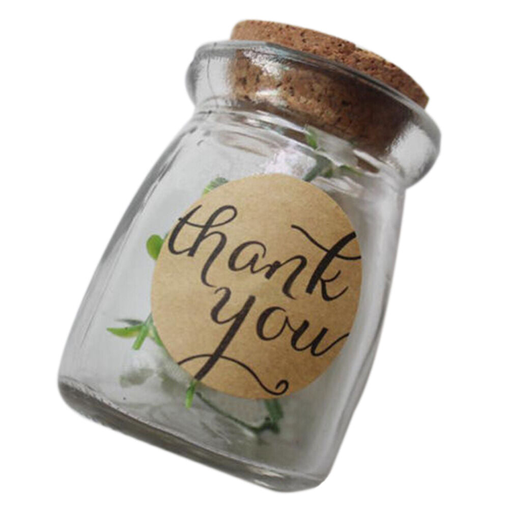 5 Sheets THANK YOU Kraft Seal Stickers Label for Wedding Favor/Envelope/Ca.l8