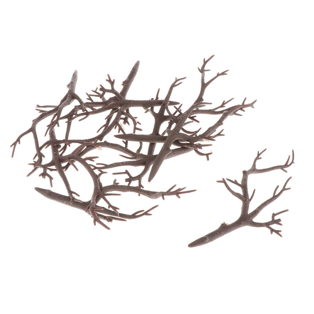 Prettyia 10Pcs Deer Antlers on Rustic Wooden Table Art Decor for Christmas