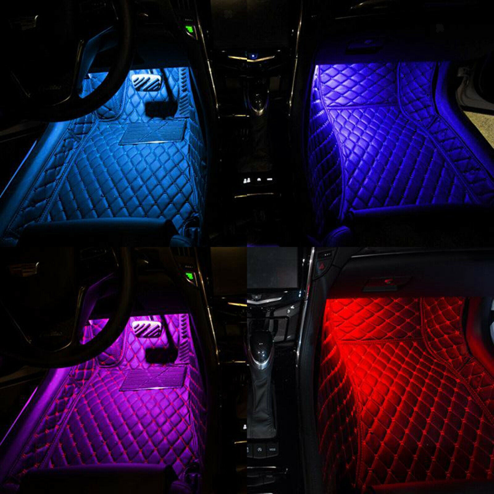 Car Interior Atmosphere Light LED & Remote Control Ambient Lamp 72Led