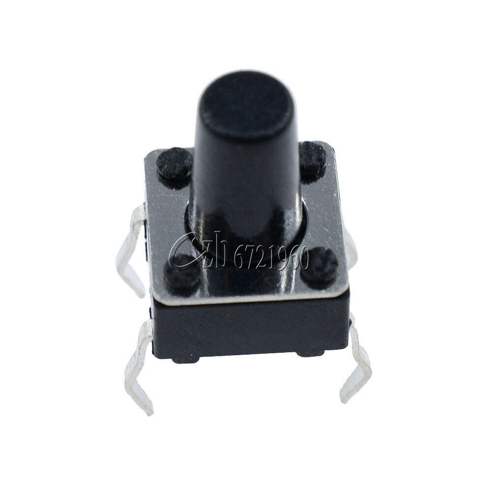 100Pcs Tactile Push Button Switch Tact Switch 6X6X9mm 4-pin DIP