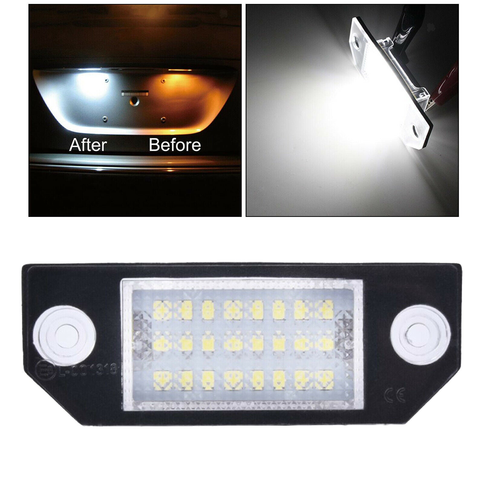 Auto Car 12V License Number Plate Light For Ford Focus C-Max MK2 2003-2008