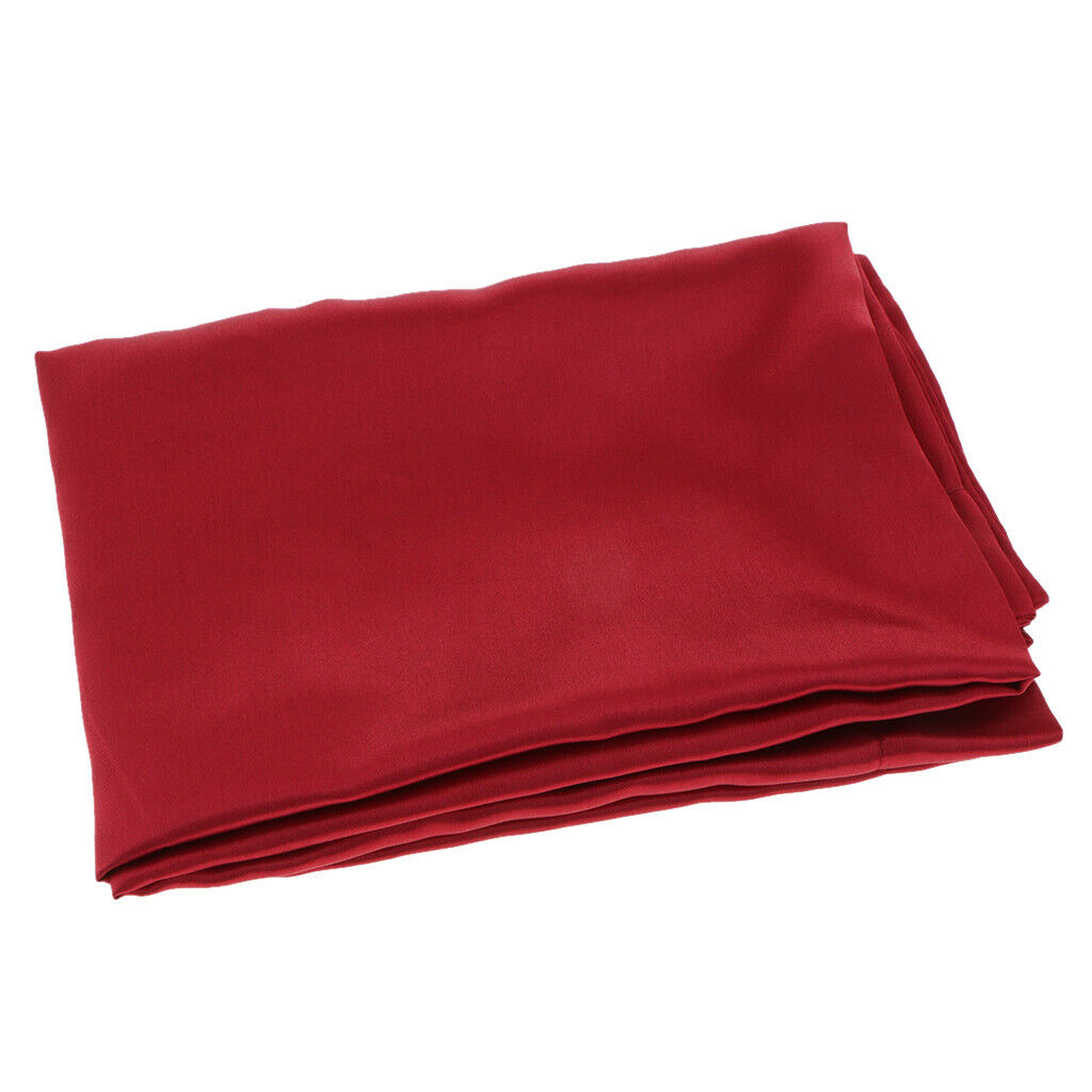 Solid Color Luxury Silky Pillowcases Queen Size 20x30 Inch Wine Red