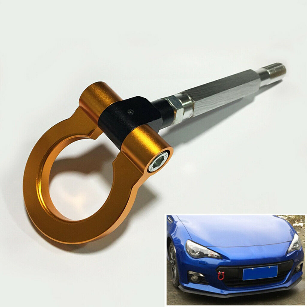 Portable Car Racing Screw Aluminum Tow Towing Hook For  STI Golden Hot