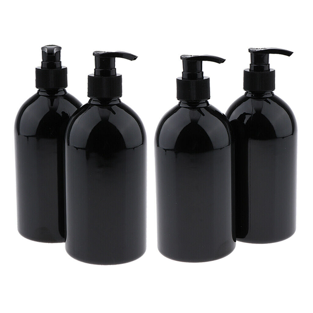 4x 500ml Leakproof Shampoo Pump Bottles Lotion Body Wash Skin Care Dispenser