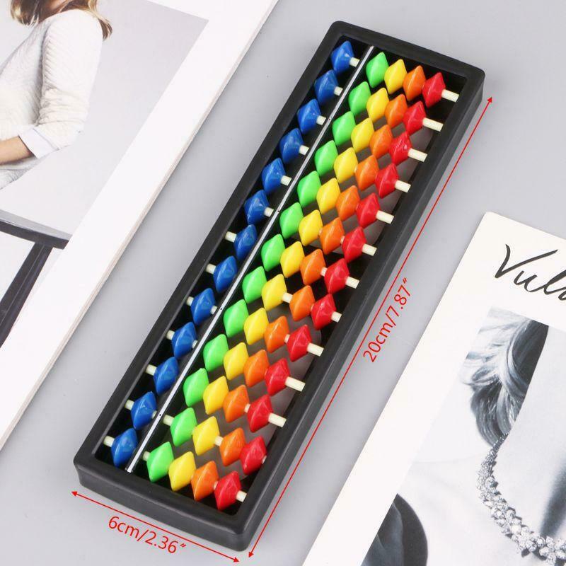 13 Column Portable Plastic Abacus Arithmetic Soroban Calculating Tool With Beads