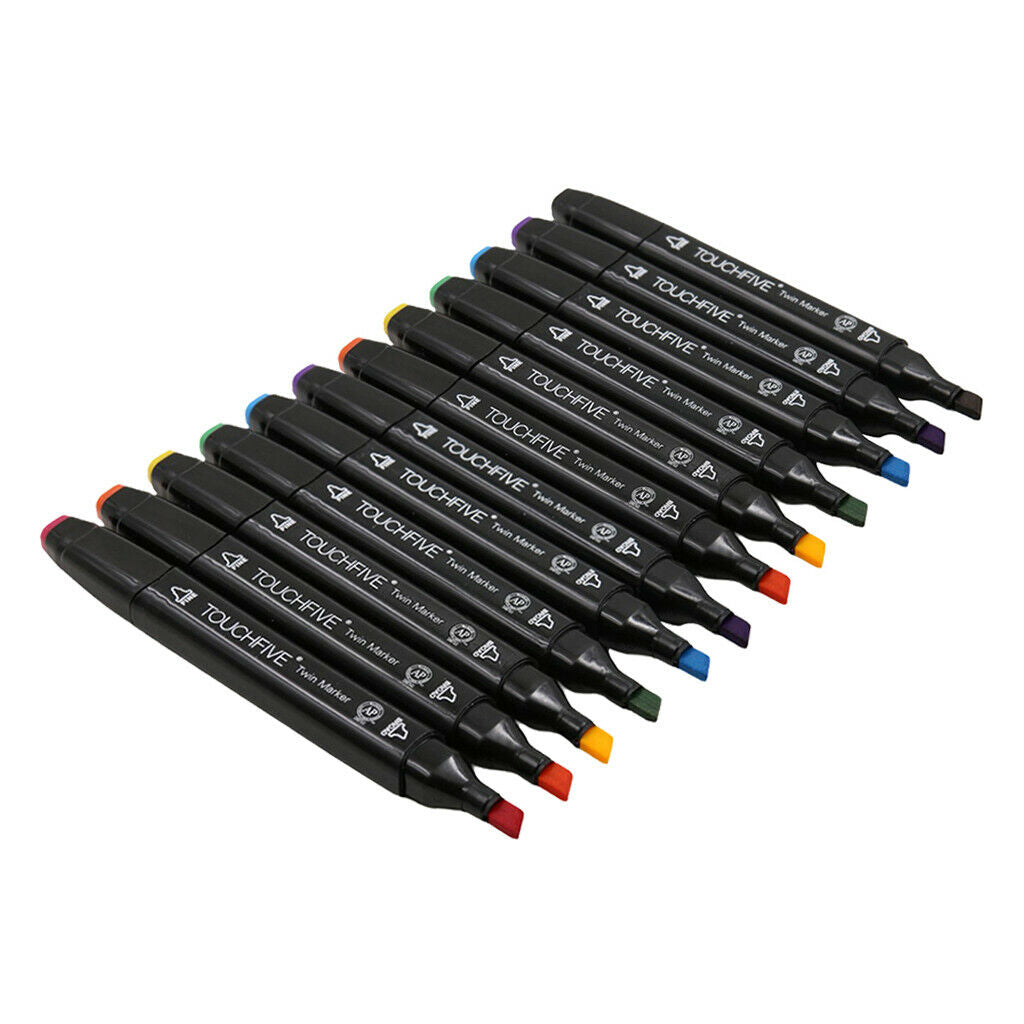 12 Color Oil Based Art Pens Waterproof Dual Tip Paint Markers for Stone Rock