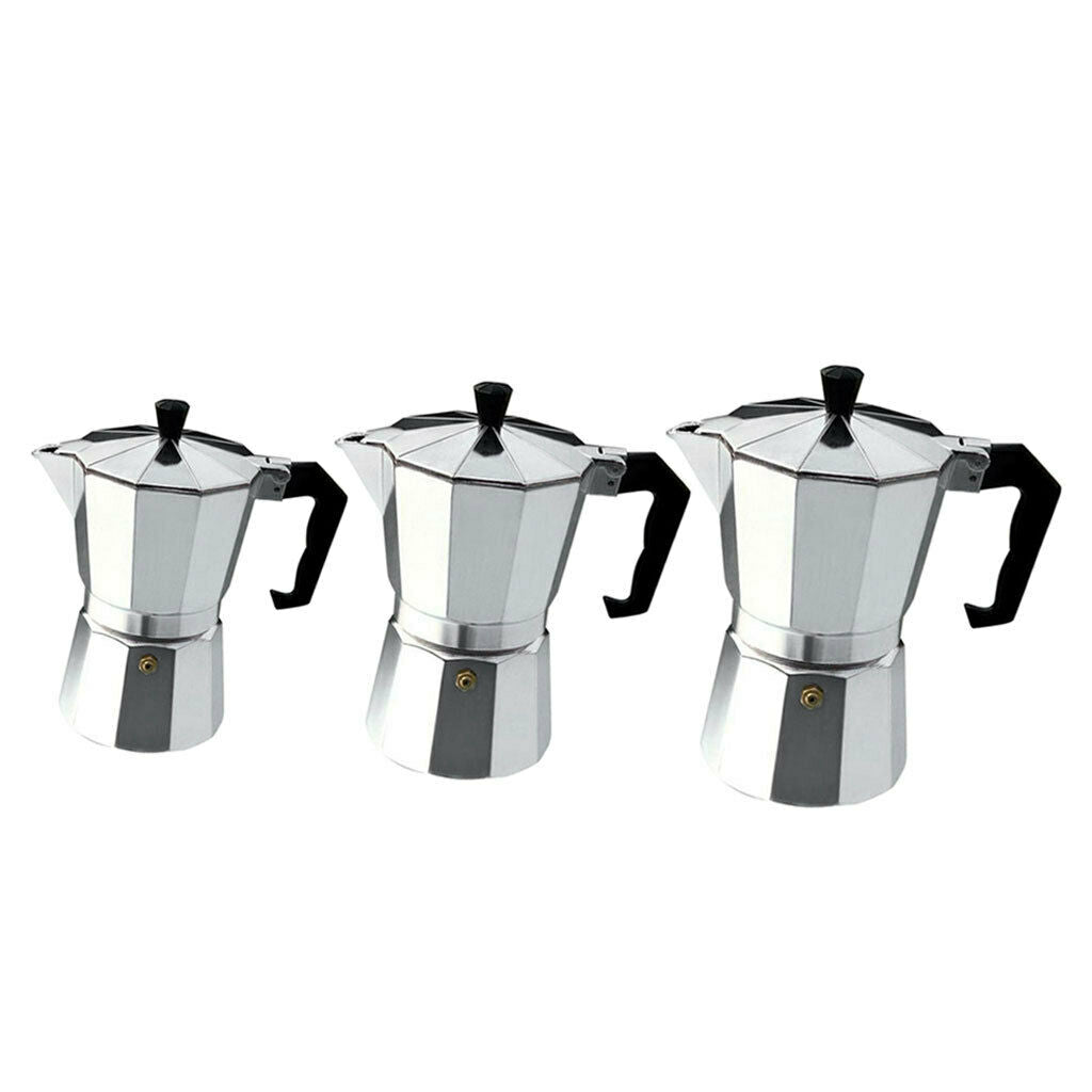 2 Espresso Machine in Classic Italian Style 3 Cups / 6 Cups / 9 Cups Moka Pot