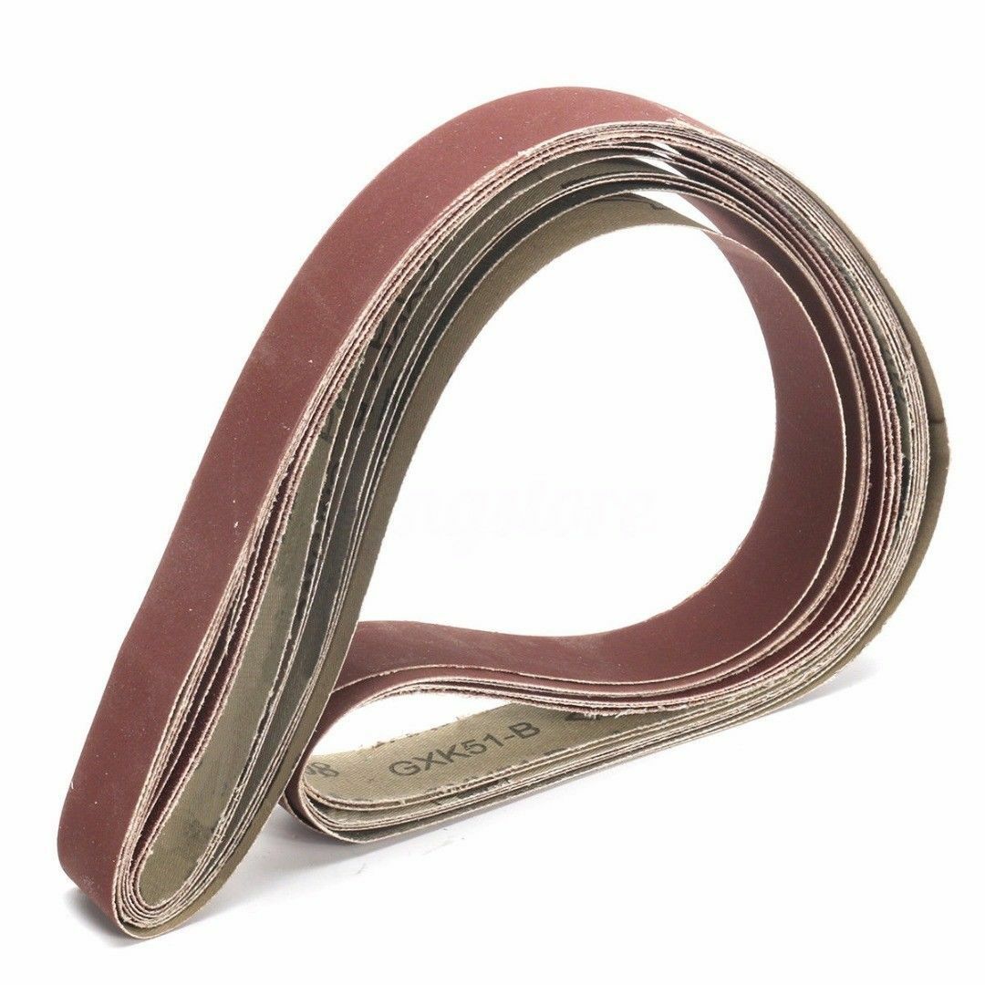 7pcs 1"x 42" Sanding Abrasive Belts 80/150/240/320/400/600/1000 Grit For Sander