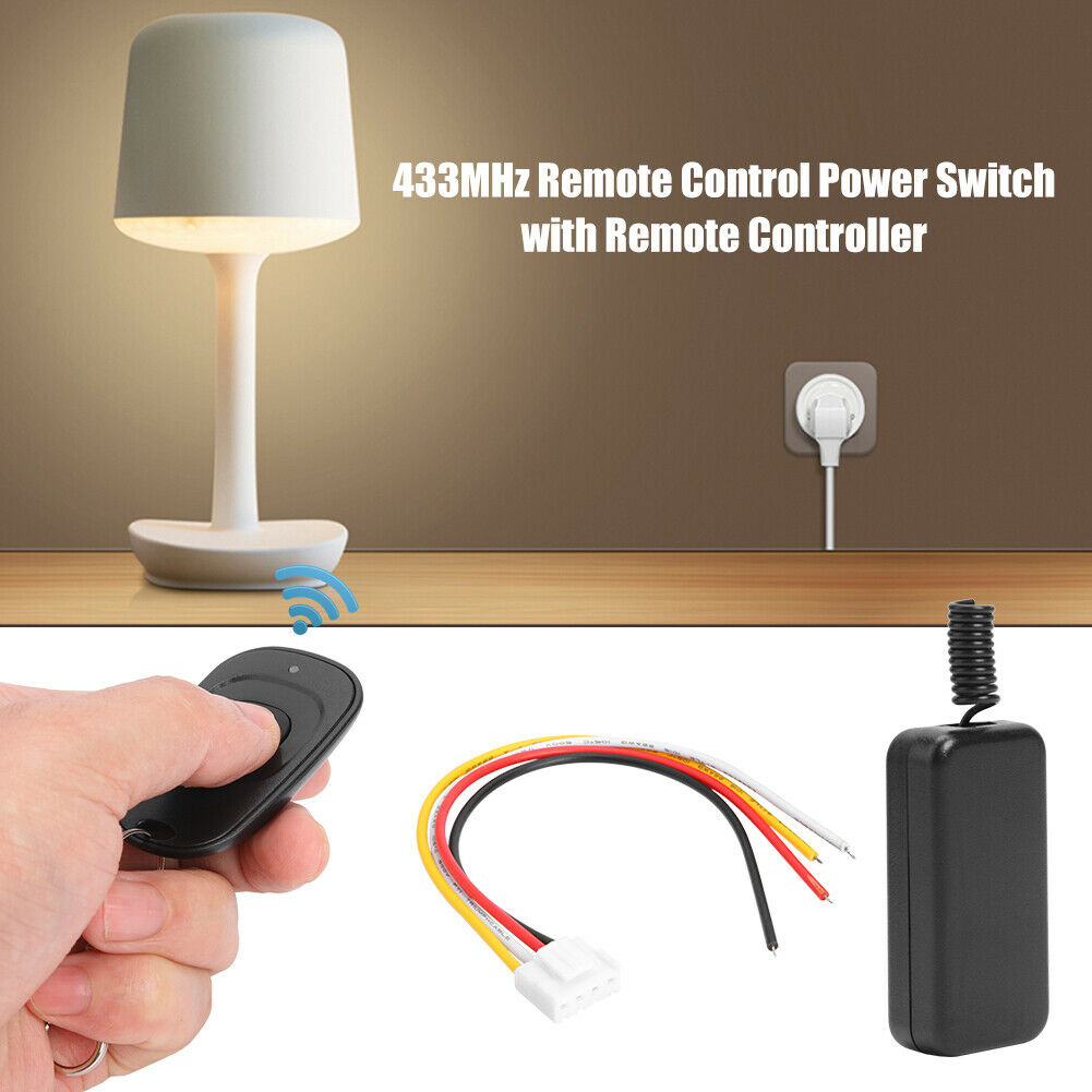 433 MHz 5-12V Remote Control Switch + 1 Button RF Transmitter for LED Light @