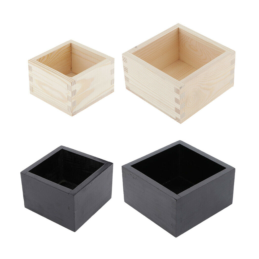 Natural Wood Square Storage Case Necklace Organizer Jewelry Holder Accessory