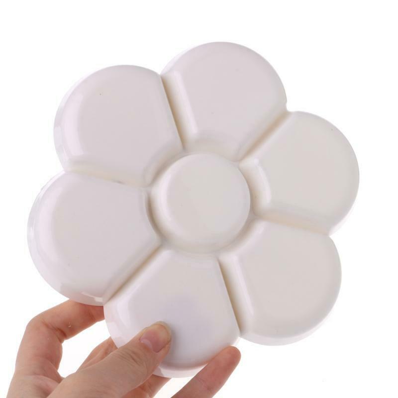 7 Holes Palette High Quality Acrylic Gouache Watercolor Paint Palette Plastic