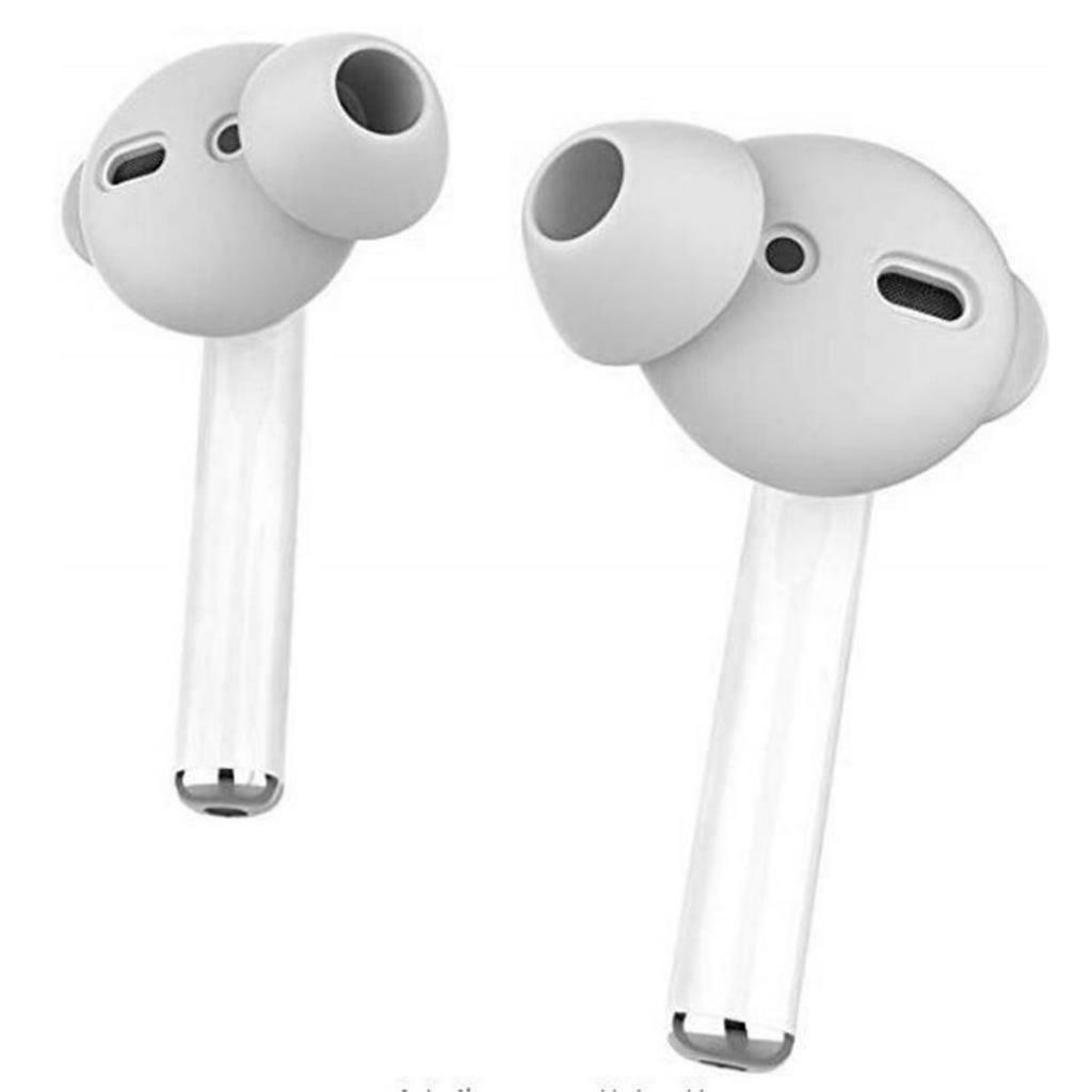 6-Pair Silicone Soft Inear Headset Cover Anti-slip for Airpods Black+White