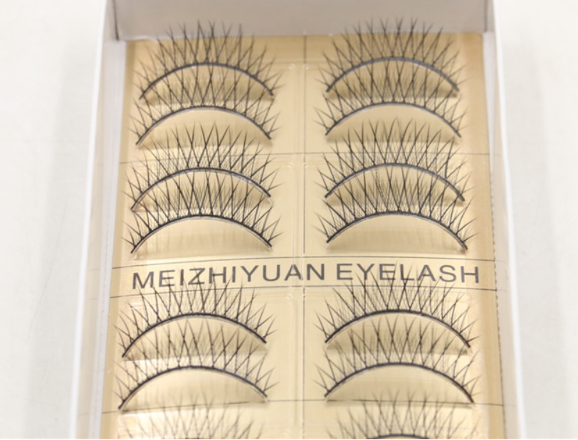 10 Pair Black Natural Bushy Cross False Eyelashes Women Mink Hair Eye Lashes A02