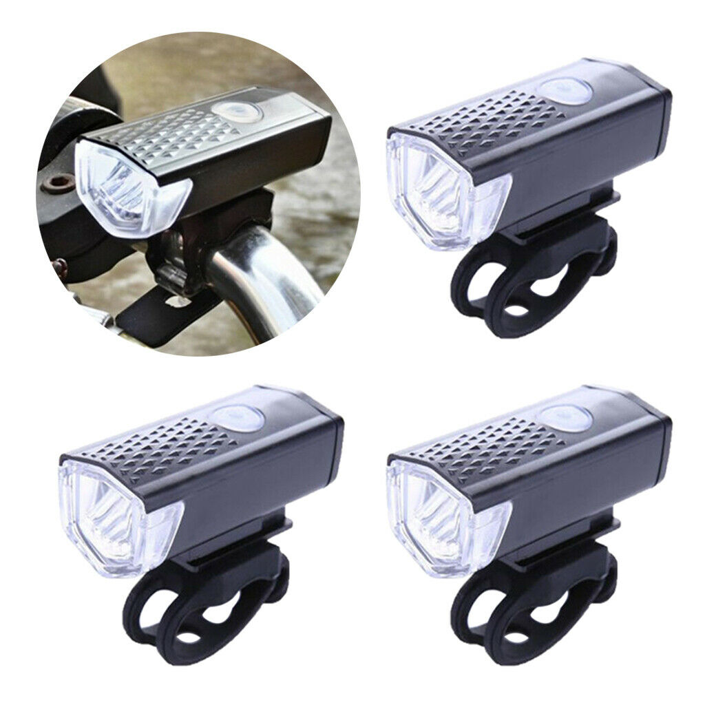 3x Bike Headlight Cycling Road Bicycle LED Light Front Lamp Adjustable White