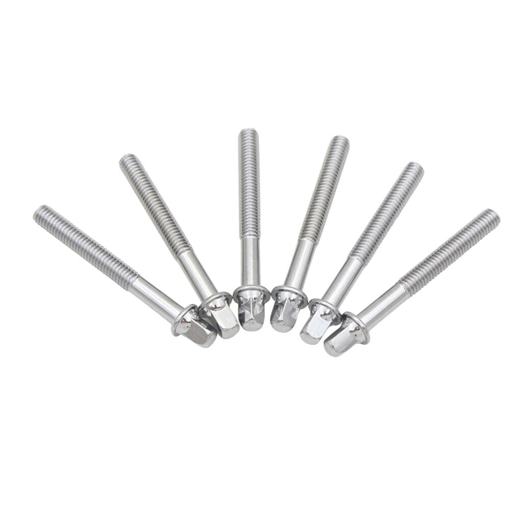 Drum Rods Screws Metal Bolts Percussion Instrument Parts 60x6x10mm
