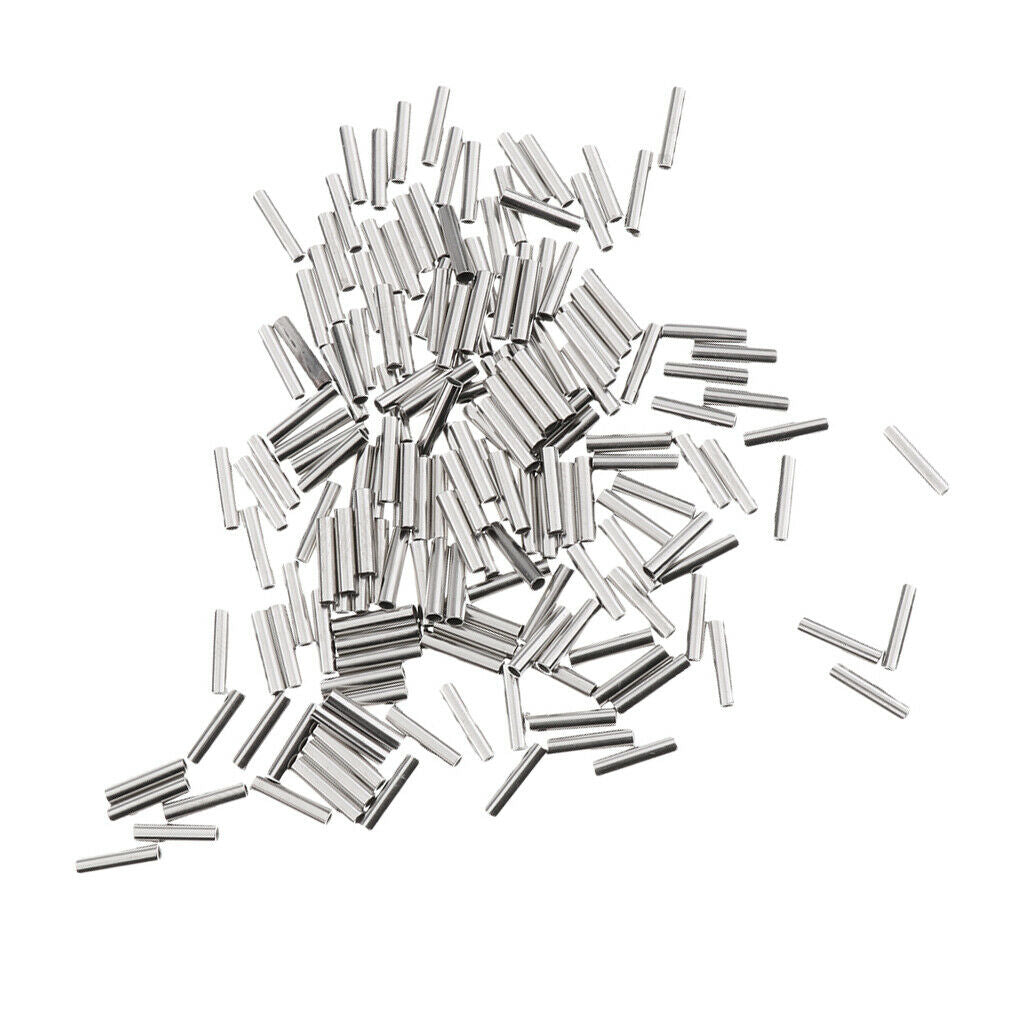 400x Single Fishing Crimps Sleeves Copper Tube Fishing Connector Wire Traces