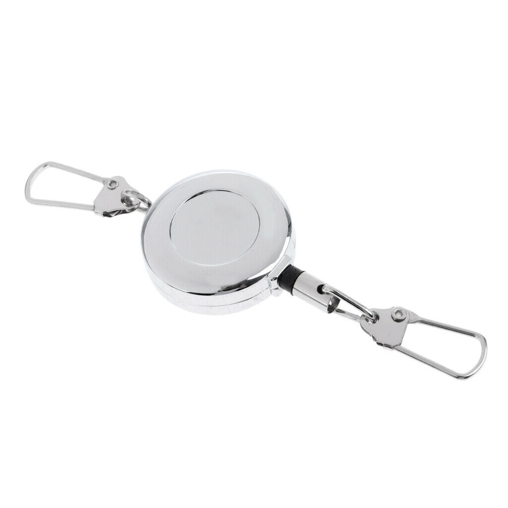 Fishing Zinger Key Chain Retractor Rolling Keyring Carabiner Clip