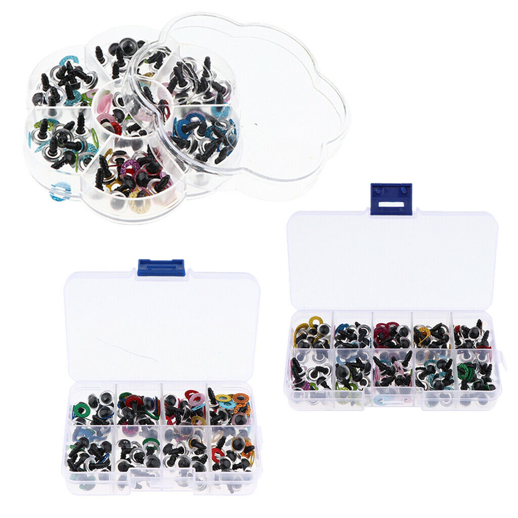 70 Pieces Owl Eyes with Glitter Nonwoven & Washers for Stuffed Animal Crafts