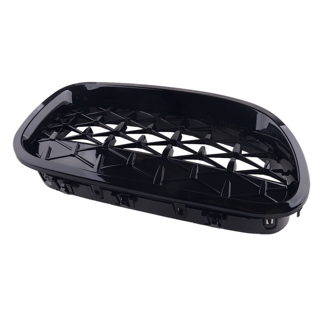 2Pcs Black Front Diamond Kidney Grills Grilles Fit For BMW 5 F10 F11 New