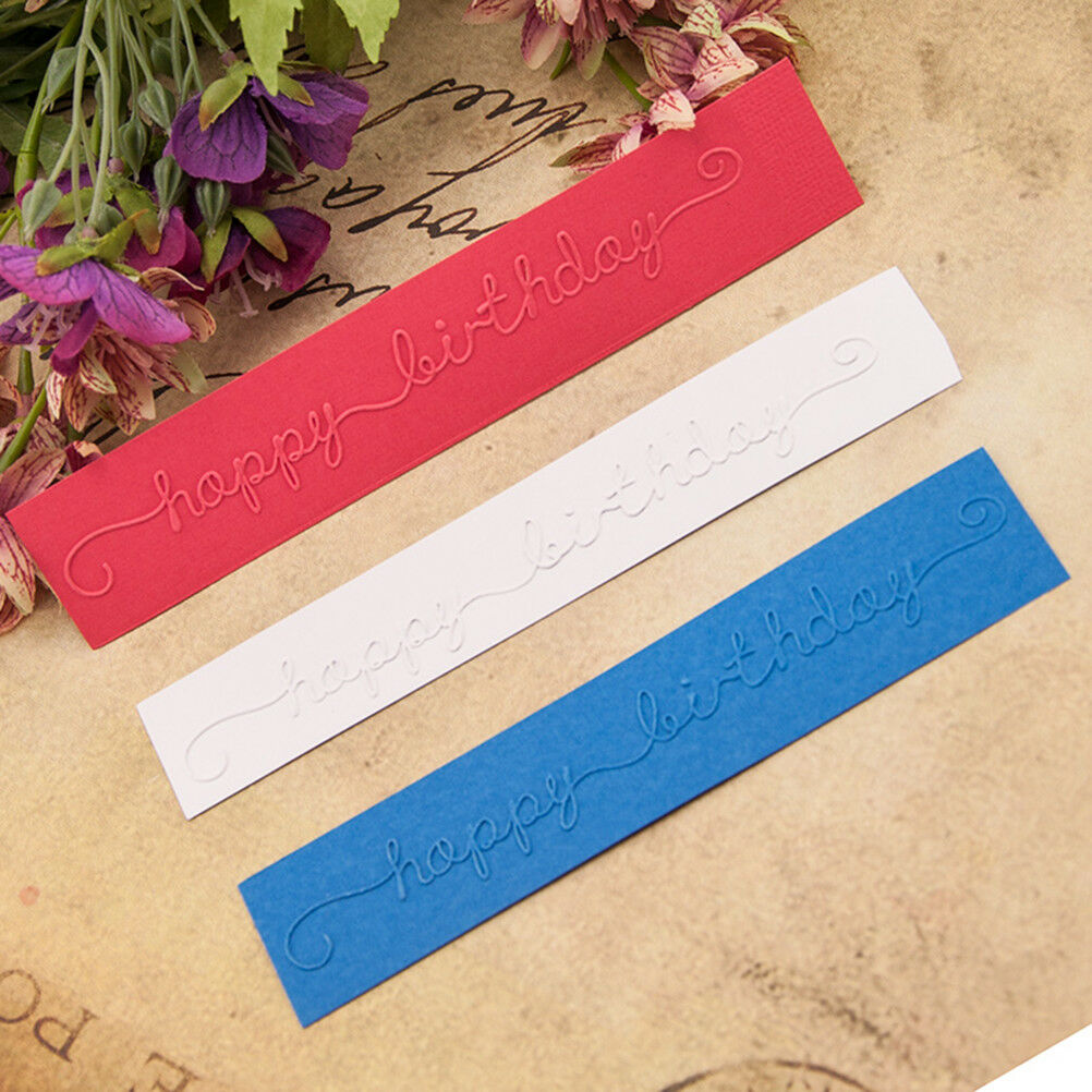 happy birthday Embossing folders Plastic Embossing Folder For Scrapbook ca.l8