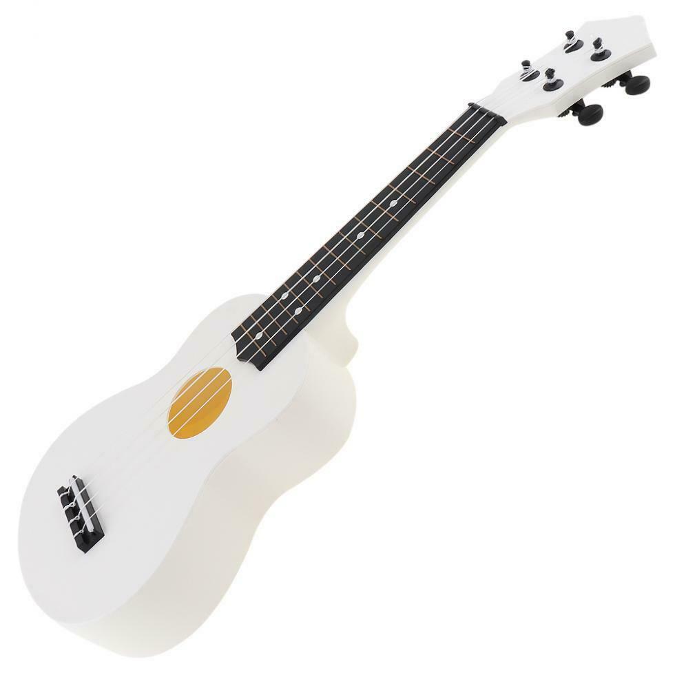21'' Soprano Ukulele White ABS Hawaii Guitar for Children and Beginner Gift