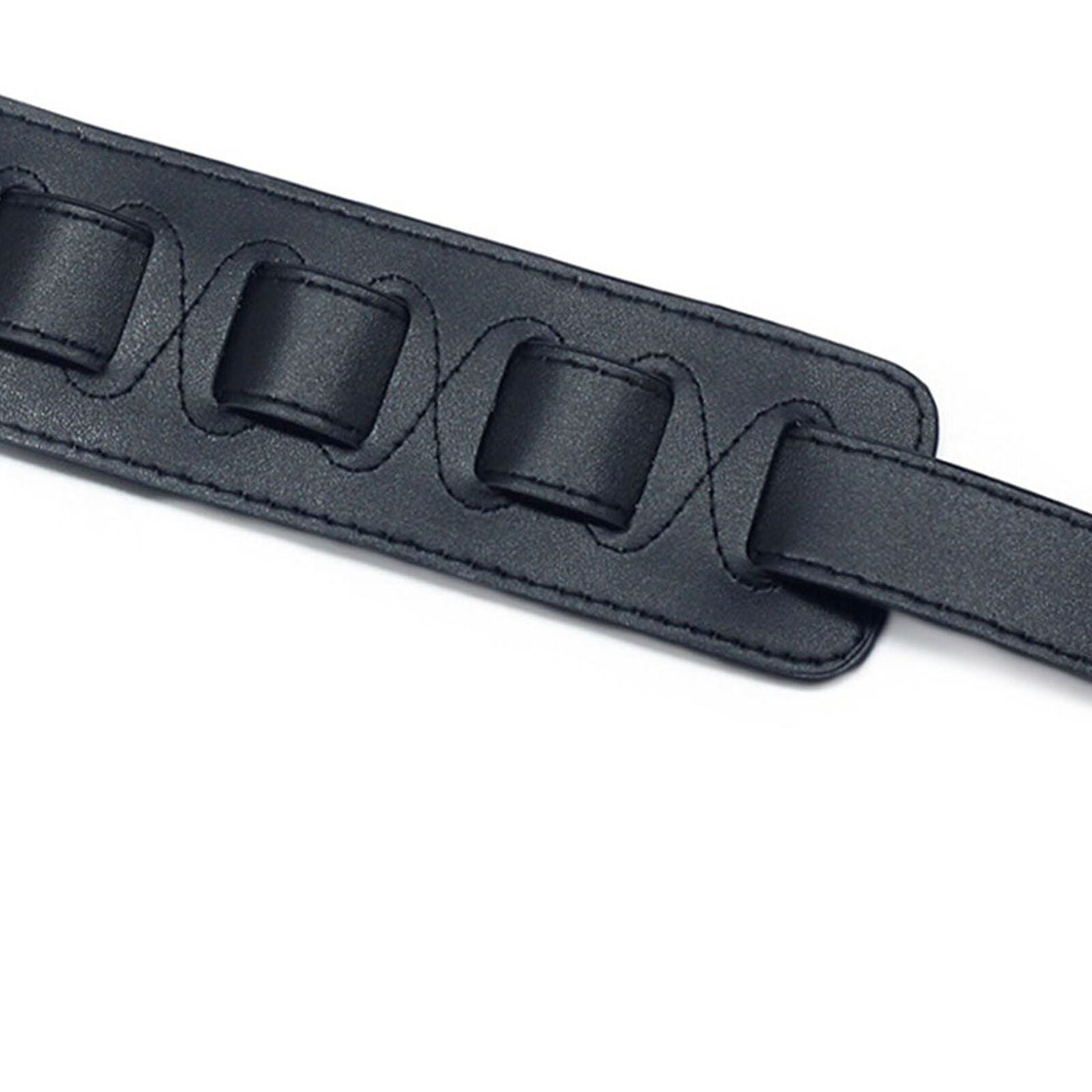 Adjustable Soft Leather Thick Strap for Electric Acoustic Guitar Bass Black