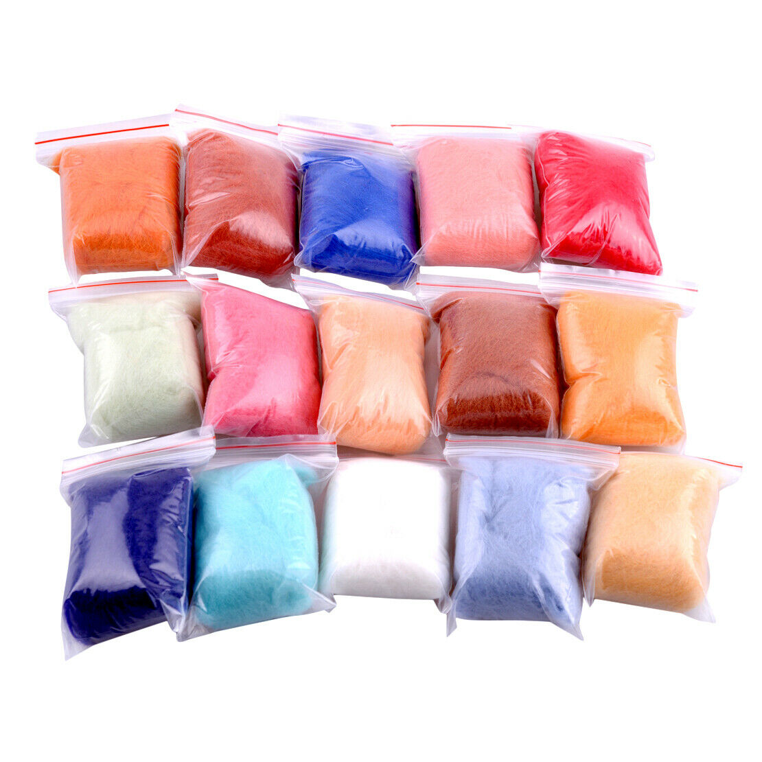 50 Colors Wool Roving Fiber Yarn for Dyed Art Spinning Needle Felting Craft An