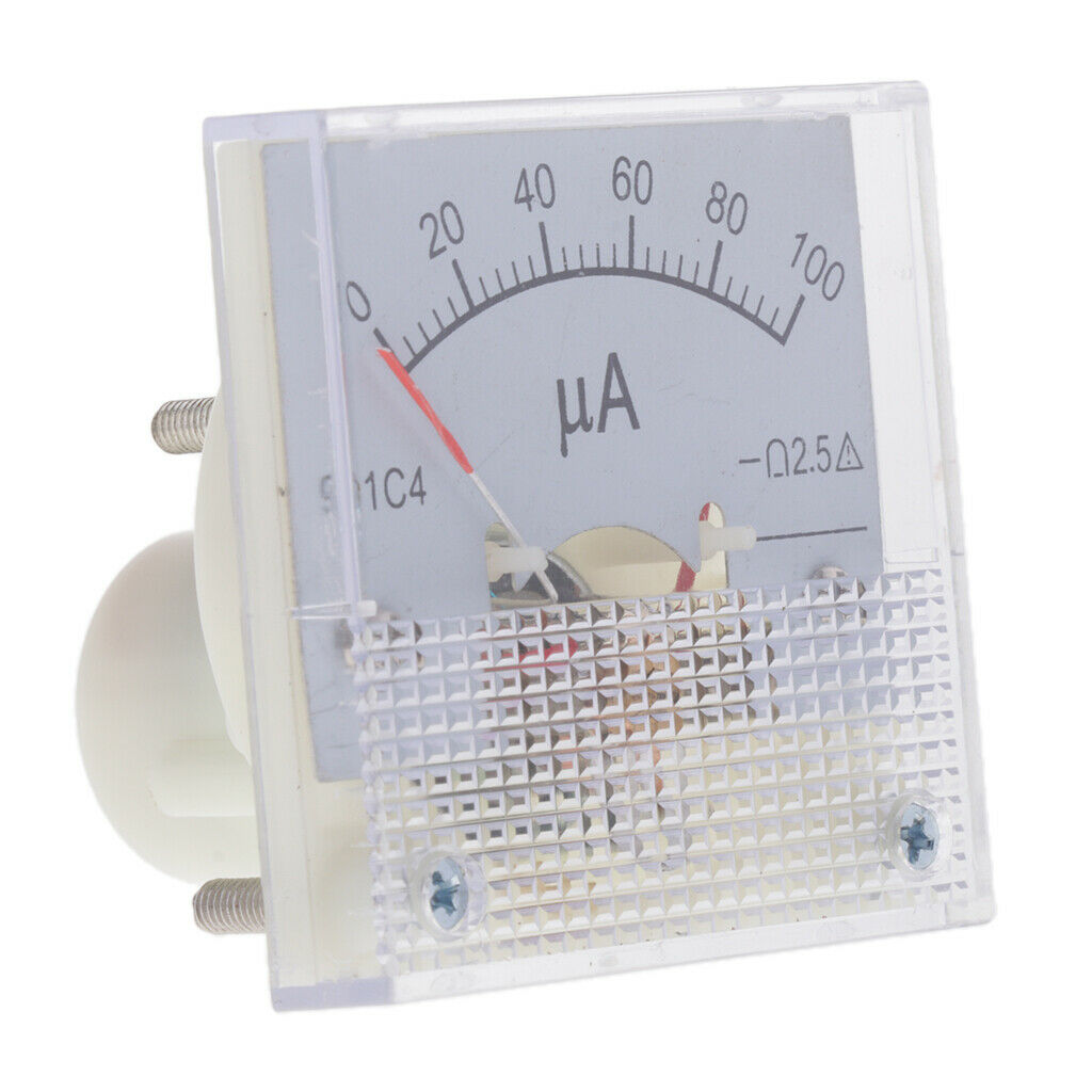 Square DC 0-100 uA Analog Current Panel Ammeter Gauge Durable High-quality