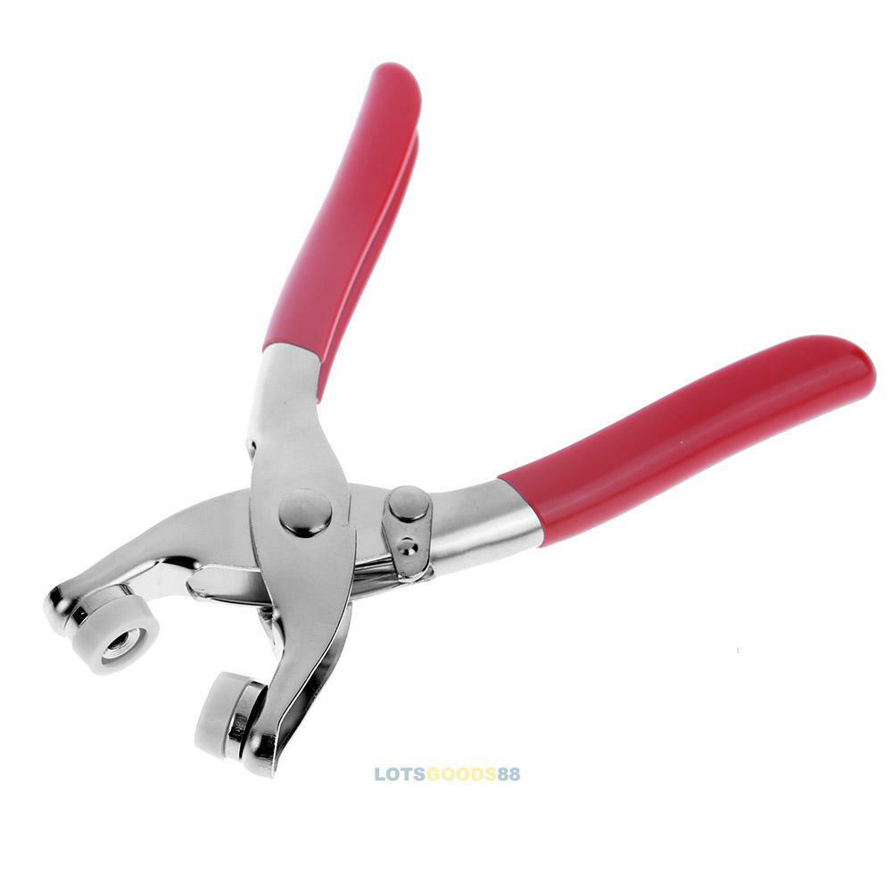 100sets Metal Prong Snap Buttons + Plier Installation Fastener Press Stud Tool