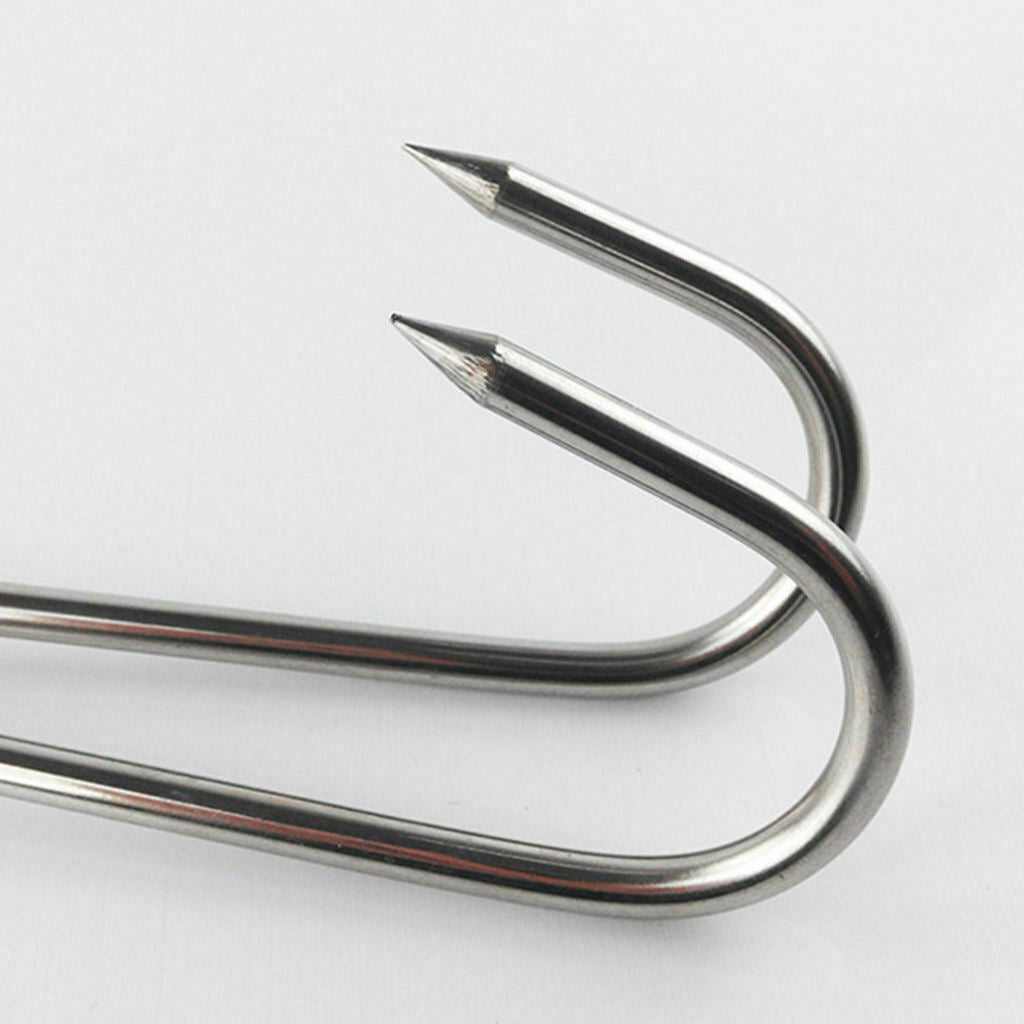 5 Packs Stainless Steel Meat Hooks Butcher Drying BBQ Hanger Hook Tool
