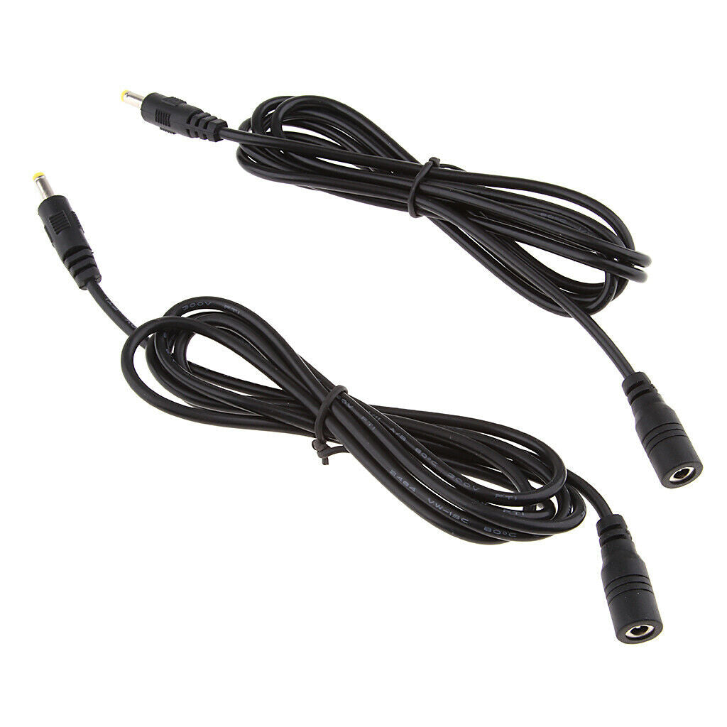 2x DC Power Extension Cable 4.0x1.7mm Female to Male Plug Cable Plug Adapter