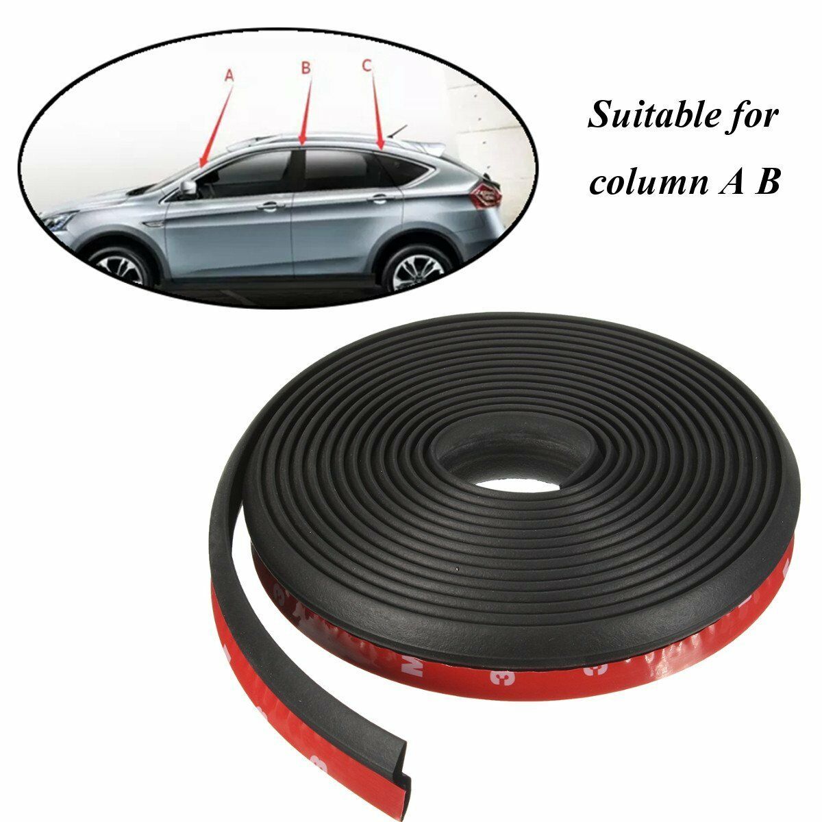 4M Z-shape Car Window Door Edge Moulding Trim Rubber Hollow Sealing Weatherstrip